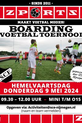 Hemelvaartsdag boarding voetbal toernooi bij SCE Nijmegen 9 mei 2024